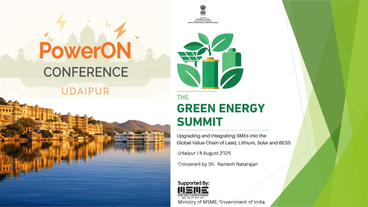 Power On Green Energy and Battery Summit 2026 in Udaipur - BESS and EV Integration